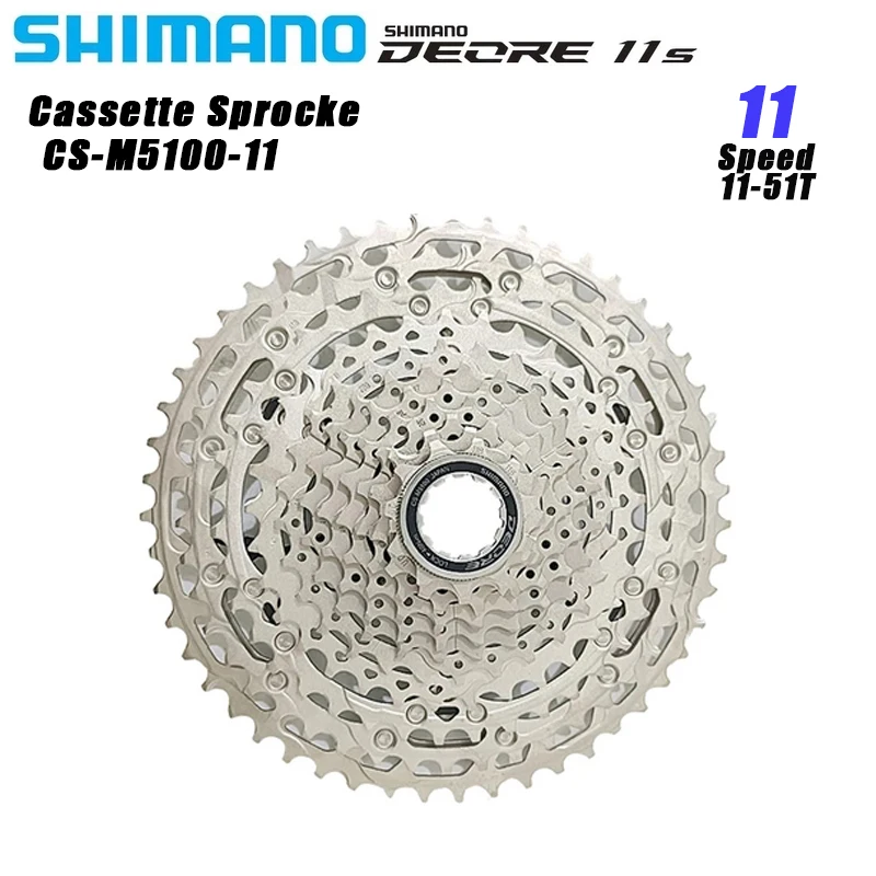 

Кассета Shimano Deore CS M5100 11 скоростей, звездочка свободного хода для горного велосипеда, аксессуары для горного велосипеда 11-51T 11 S 42T, 11 в