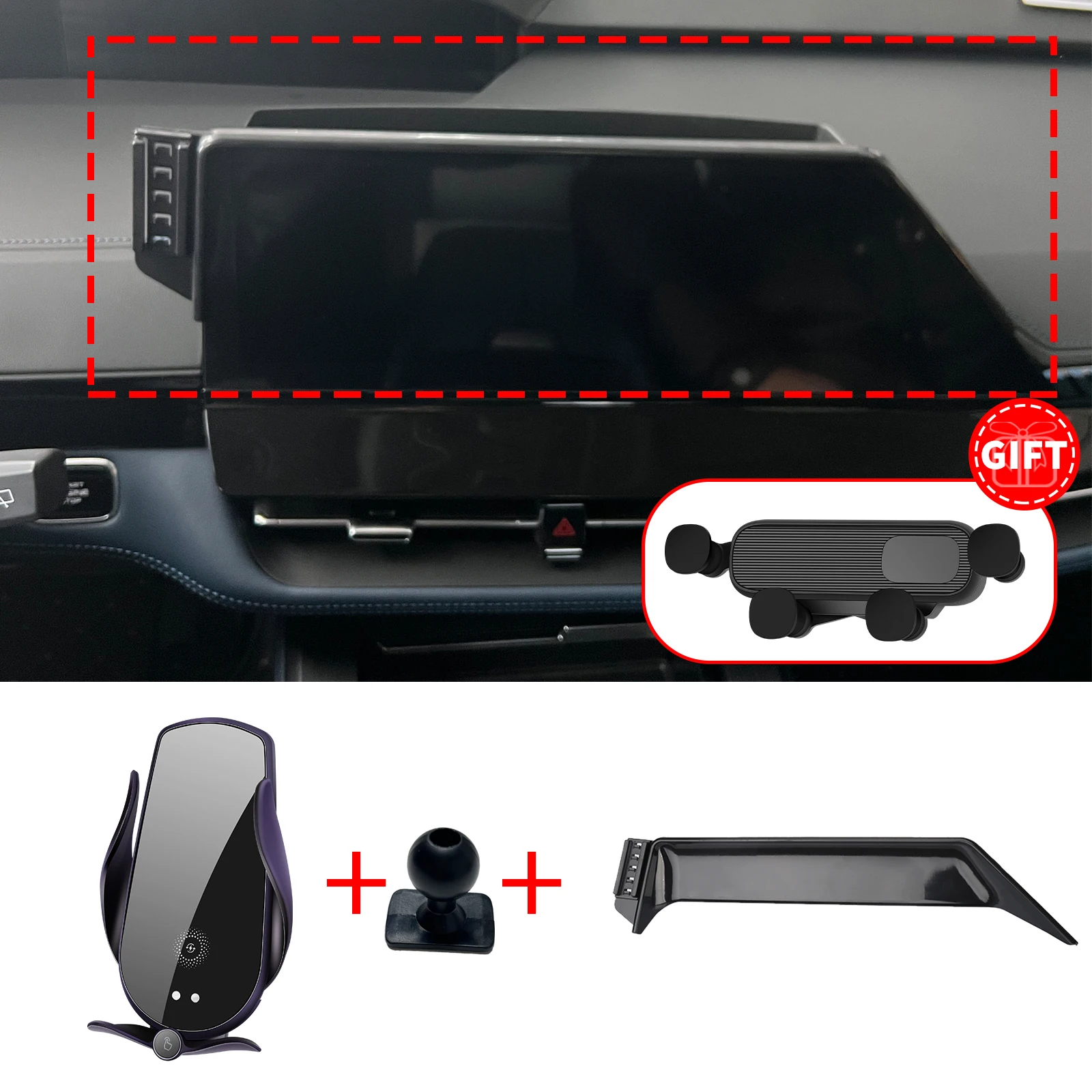 

Автомобильный держатель для телефона Changan UNI-K UNIK, магнитный держатель для навигации на экран, Новая энергия, Беспроводная зарядка, стойка, аксессуары