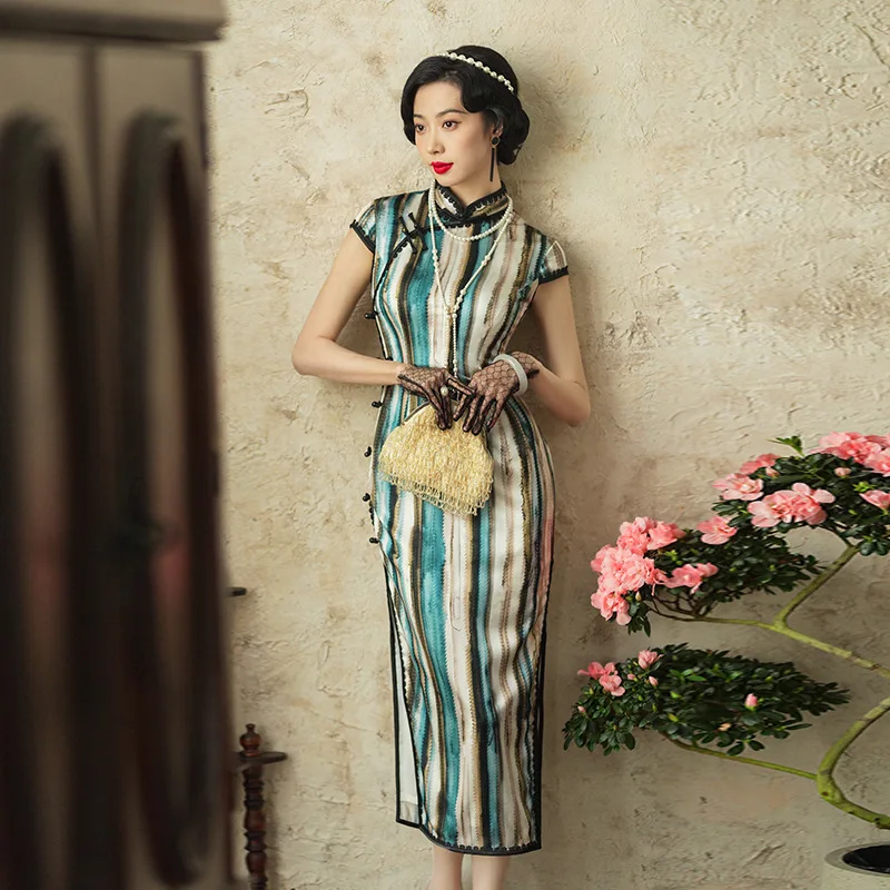 Улучшенное китайское женское Летнее шелковое высококачественное платье из
