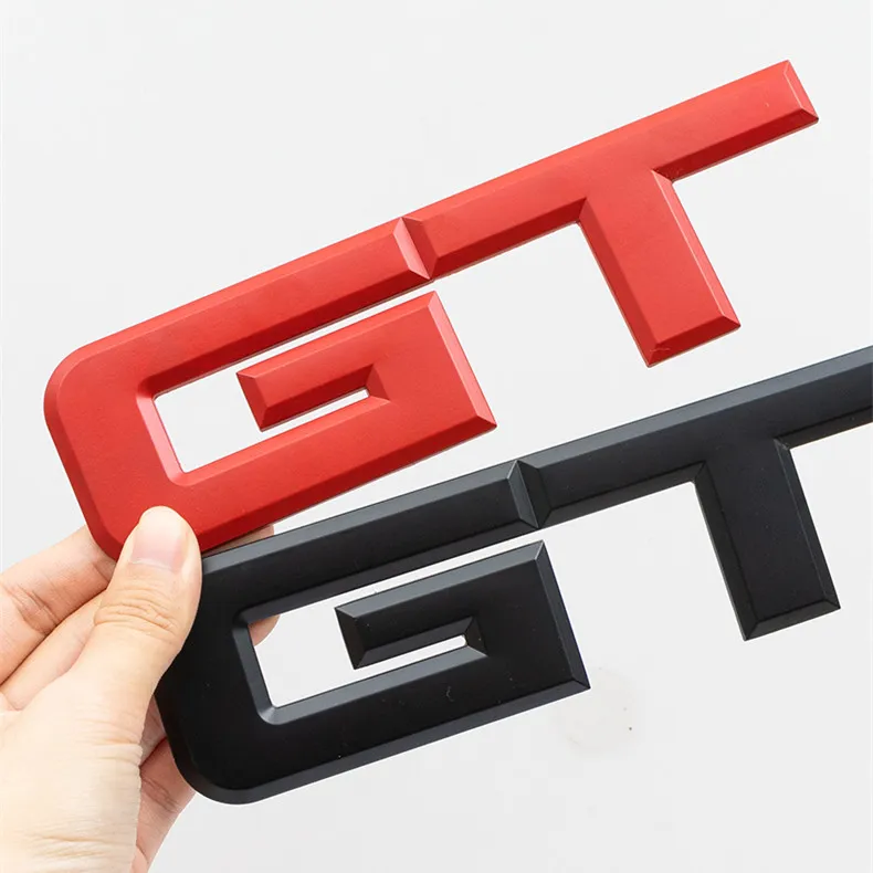

1 Pcs 3D Metal GT Logo Car Stickers Fashion Car Decor Sticker For Ford Mustang Focus Mk 1 2 3 7 Mondeo Car Styling