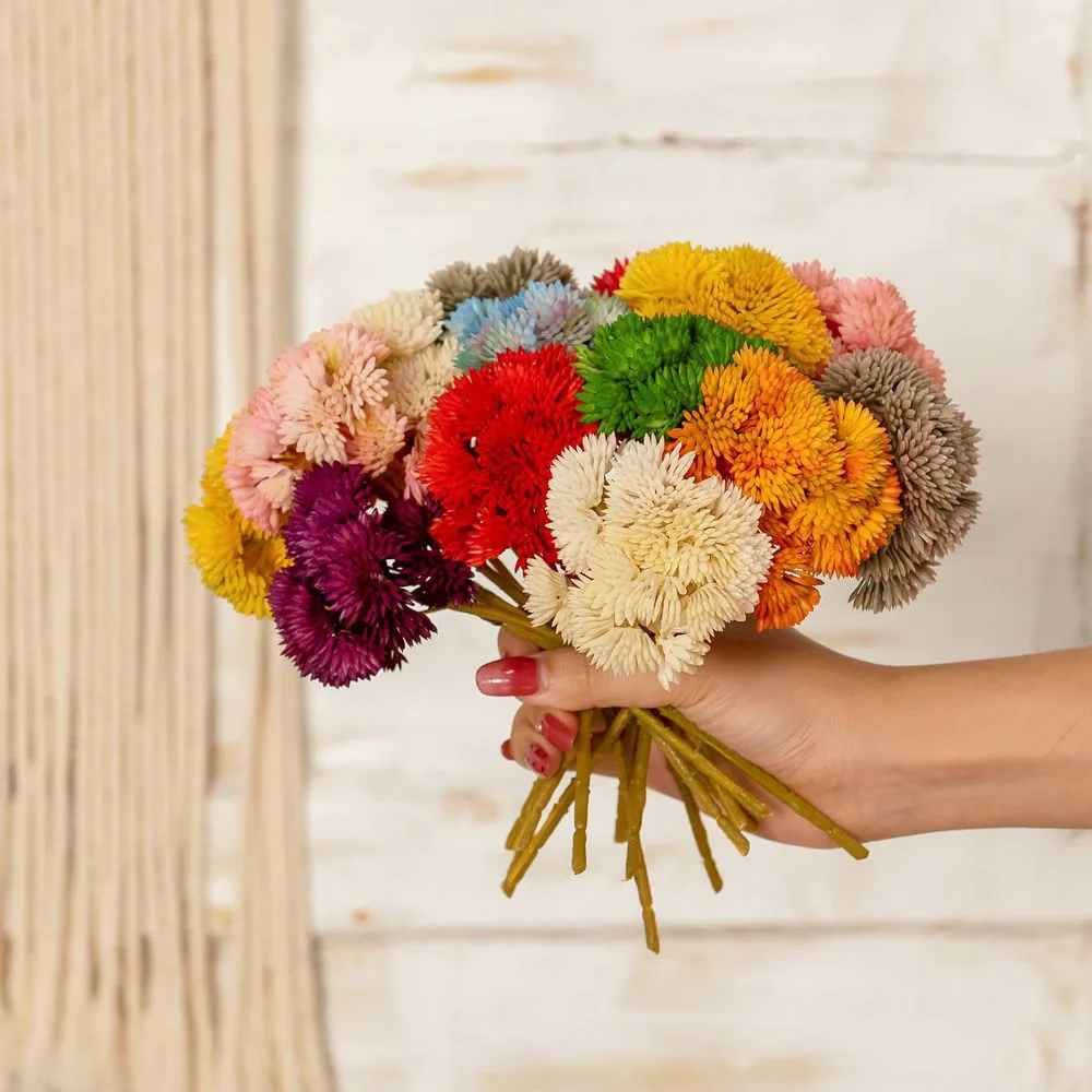 

Artificial Flone Soft Rubber Hydrangea Fruit Berries Plastic Flowers Home Decor Fleur Fake Plant Artificial RiceBall Fruit