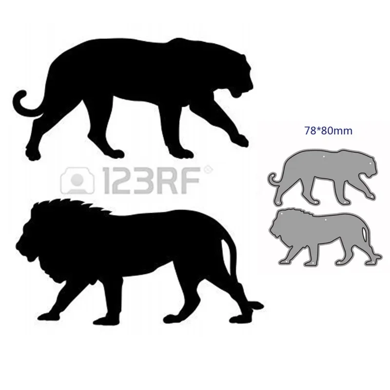 Металлические пресс-формы форма тигр лев украшение для скрапбукинга бумаги