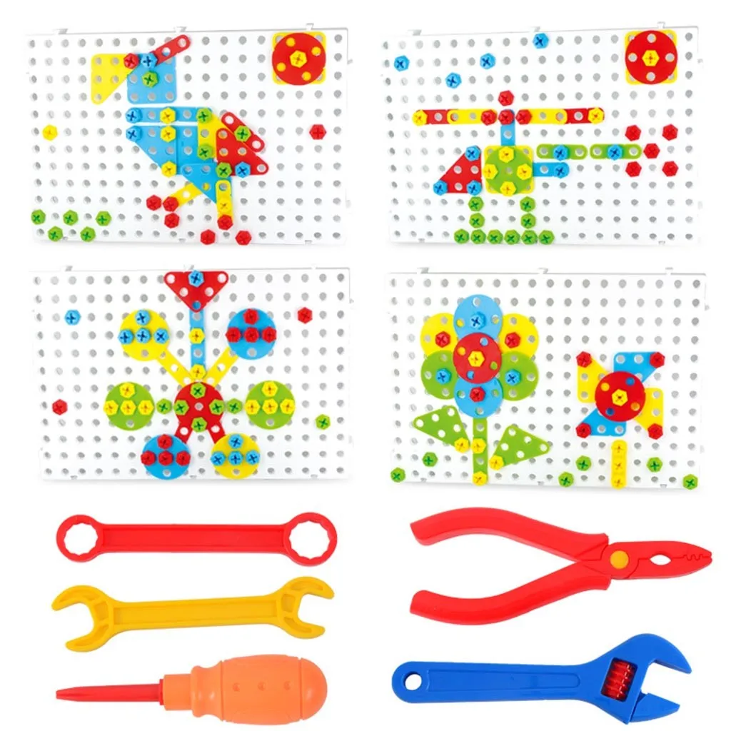 

Mushrooms Combination Nail Puzzle 78PCS Educational Toys Multiple Children's Education
