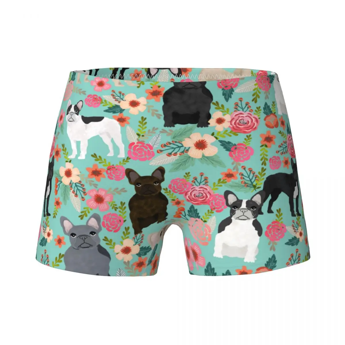 

Youth Girls' French Bulldogs Vintage Florals Dog Boxers Children Cotton Underwear Teenagers Underpants Soft Briefs For 4-15Y