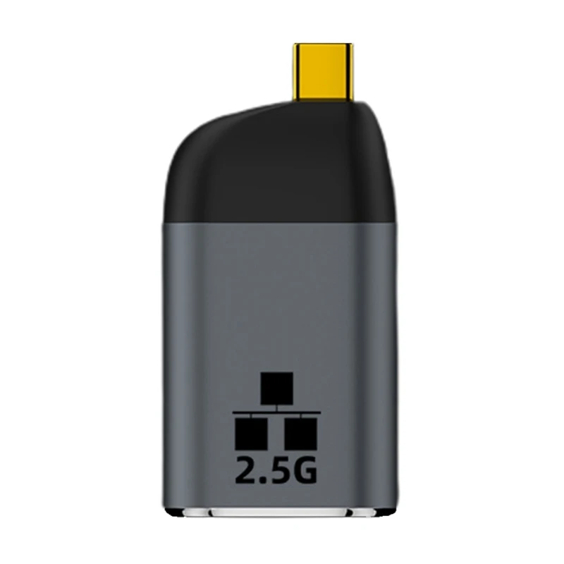 

For Laptop MobilePhone Computer Type C to RJ45 Ethernet Converter Adapter Stable Connection with 2500Mbps Download Speed