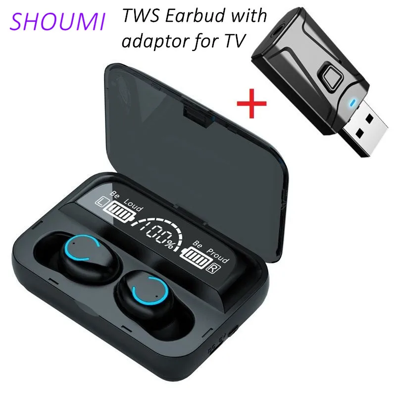 

Беспроводные наушники-вкладыши, Bluetooth-наушники, водонепроницаемые сенсорные наушники CVC, снижение уровня шума, наушники с ТВ-адаптером, микр...