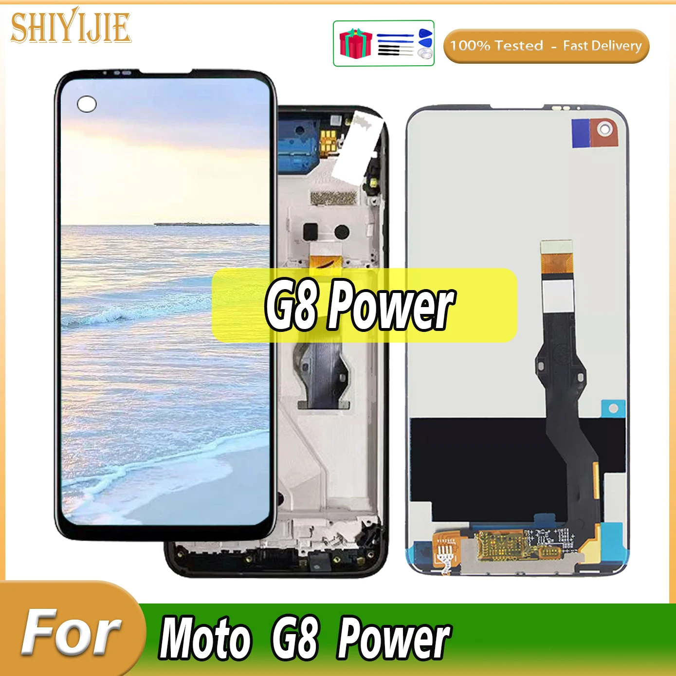 

6,4 "оригинальный для Motorola Moto G8 Power G8Power ЖК-дисплей с сенсорным экраном и дигитайзером в сборе, зеркальная деталь, Замена ЖК-дисплея