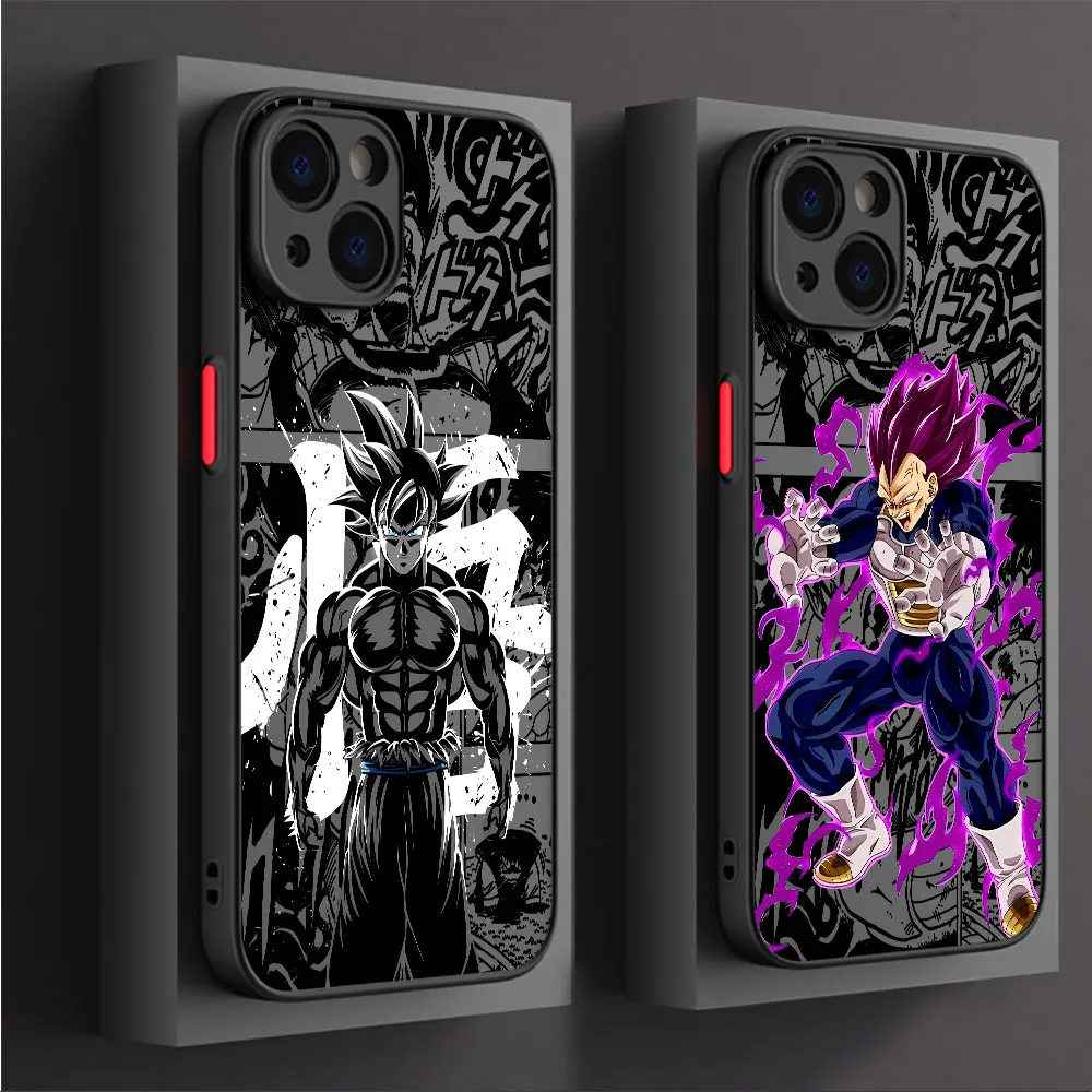 Чехол D-ragons с аниме шариками для Apple iPhone 16 11 13 15 Pro Max 12 14 Plus 7 XR XS Mini матовый чехол