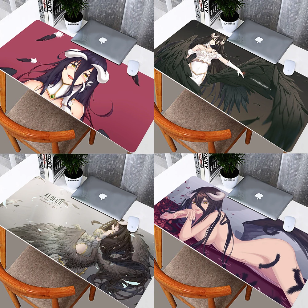 

Hot Designs Japan Anime Overlord Characters Albedo Nazarick 1 Durable Rubber Mouse Mat Pad Rubber PC Computer Gaming mousepad