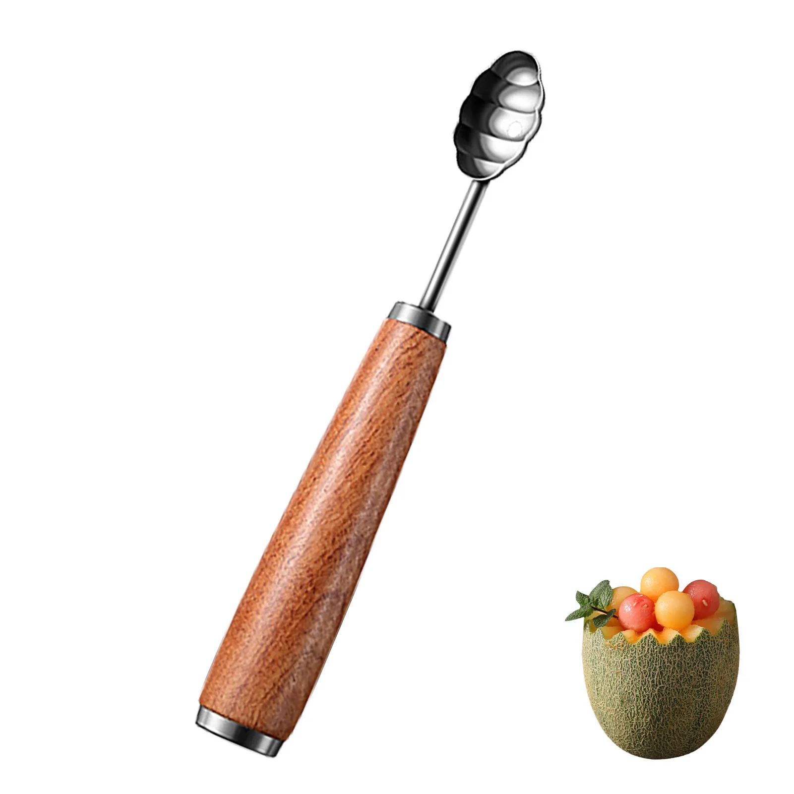 

Melon Baller Scoop Round Oval Caterpillar-Shape Fruit Ball Diggers Carving Tool For Home Kitchen Usage Fruit Tools With A