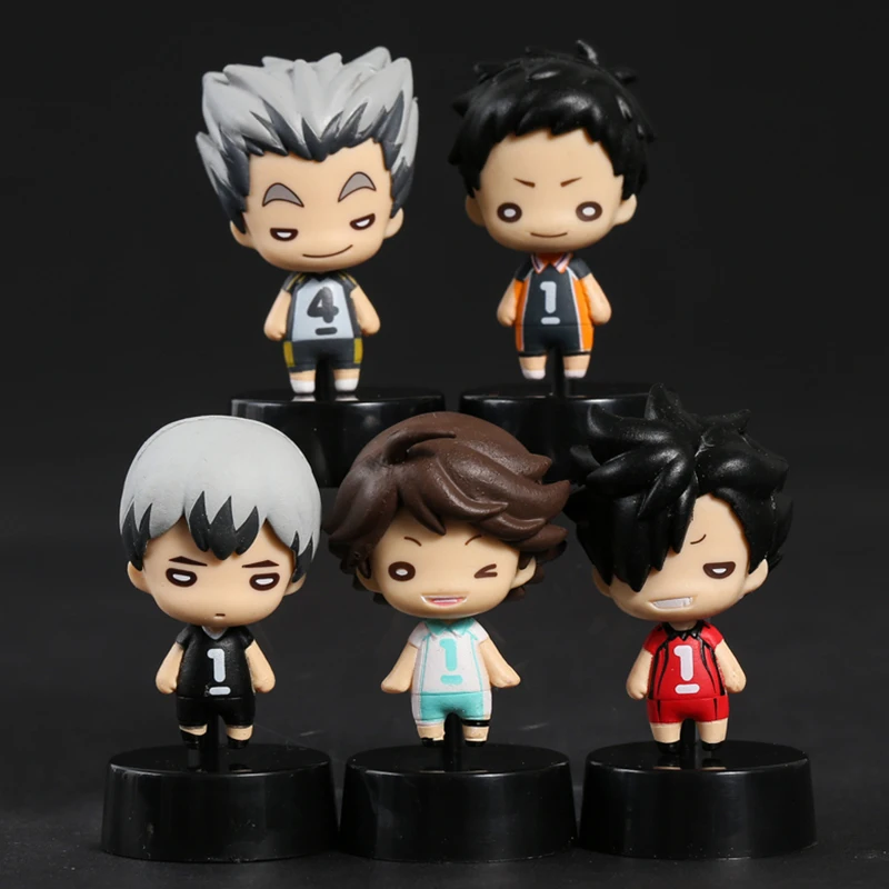 5 см Haikyuu! Oikawa Tooru Kuroo Tetsurou Kotaro Bokuto Kita Shinsuke Daichi Sawamura Мультяшные анимационные Фигурки