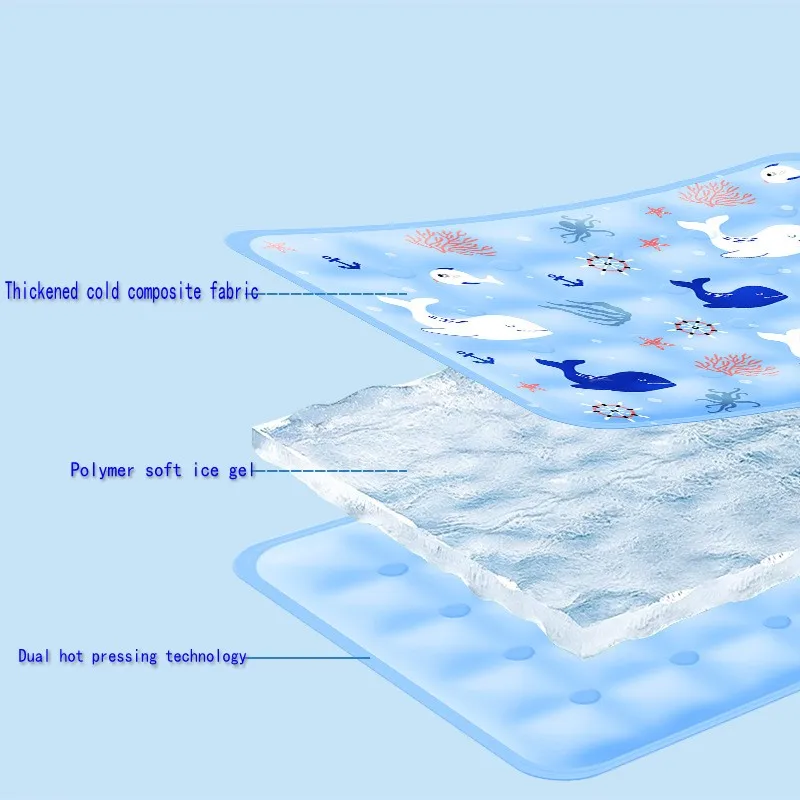 Охлаждающий коврик для собак мягкая дышащая подстилка льда водонепроницаемая