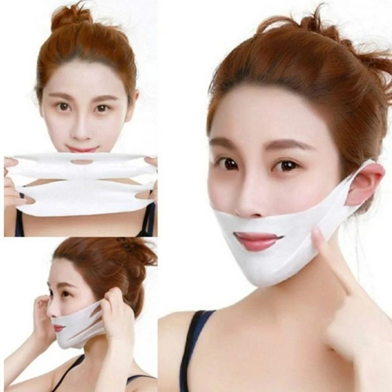 

4D V Facial Slimming Gel Mask Health Beauty Lifting Firming Anti Wrinkle Chin Sticking Hanging Ears Face Care Tool