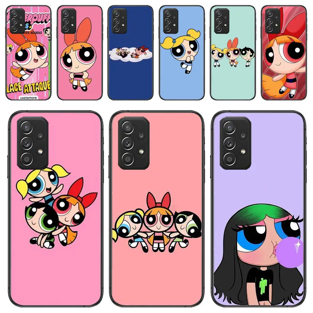 

The Powerpuff Black phone case for Samsung Galaxy A51 A50 A52 5G A20E A60 A20S A71 A40 A40S A90 A70 A32 A30 A70 A21S phone case