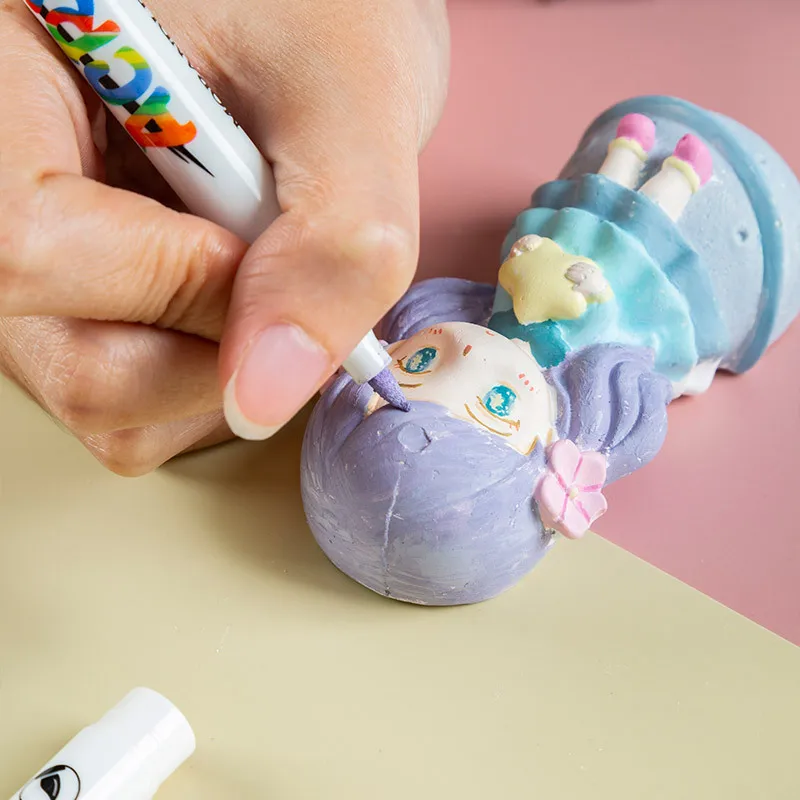 Набор граффити маркеров 12/24 цветов хайлайтеры с мягкой головкой ручки кистью