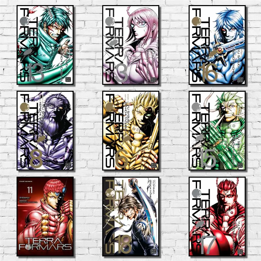 Искусственное аниме, терраформатические фотообои, белая бумага, плакат, необычная Наклейка на стену для кофейни, бара