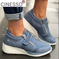 wedges shoes woman sneakers zipper platform trainers women shoes casual lace up tenis feminino zapatos de mujer womens sneakers