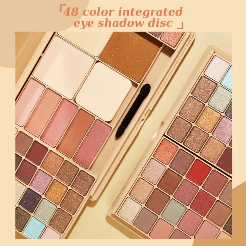 

48 Color Eyeshadow Palette Concealer Blush Set Shadows Glitter Highlighter Shimmer Make Up Pigment Matte Eye Shadow Cosmetics