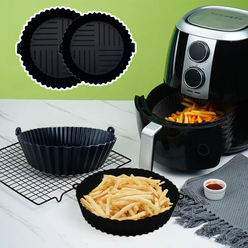 

Basket Mat Air Fryer Silicone Pot Pads Pot Oven Baking Tray Air Fryers Pad Easy Cleaning Grill Pan Accessories Kitchen Tools