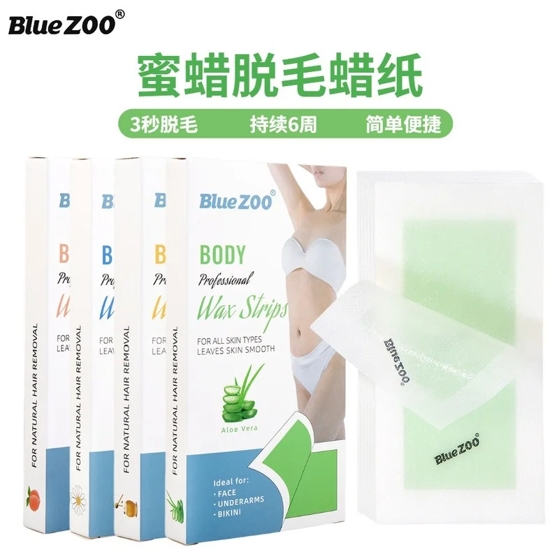 

40/pcs Depilatory Cartine Wax Strips For Hair Removal Wax Paper Cold Wax Strips Paper For Face Neck Arm Leg Body Beauty Tools
