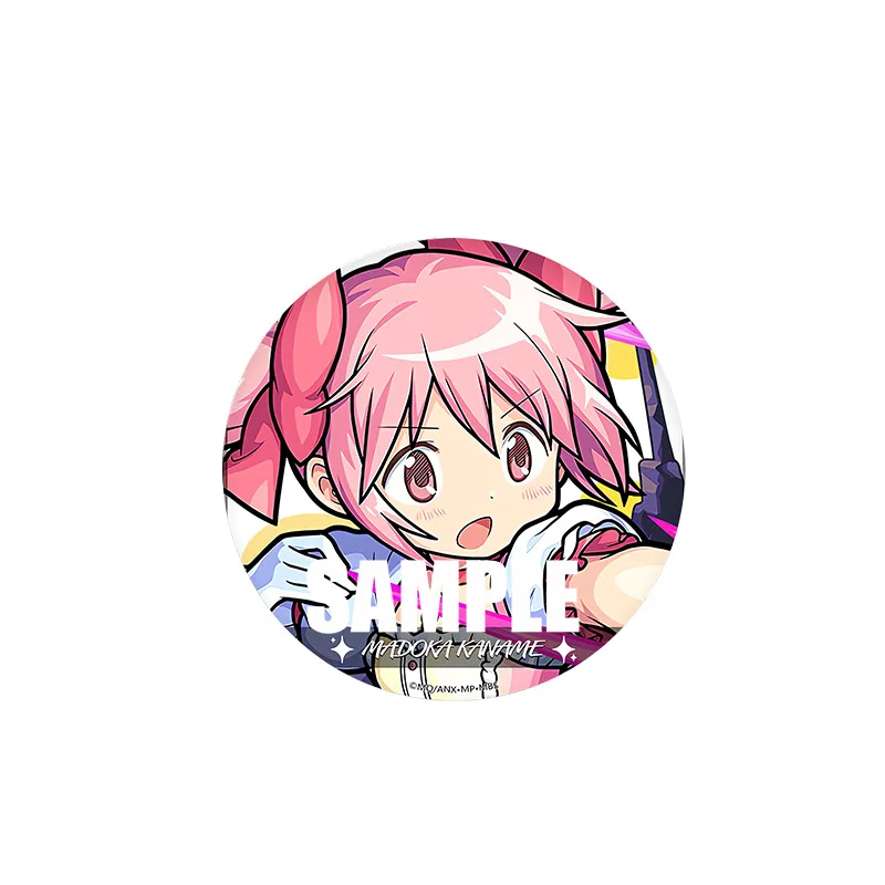 Puella Magi Madoka Magica Аниме Фигурка Kaname Miki Sayaka Металлический лазерный значок Персонаж