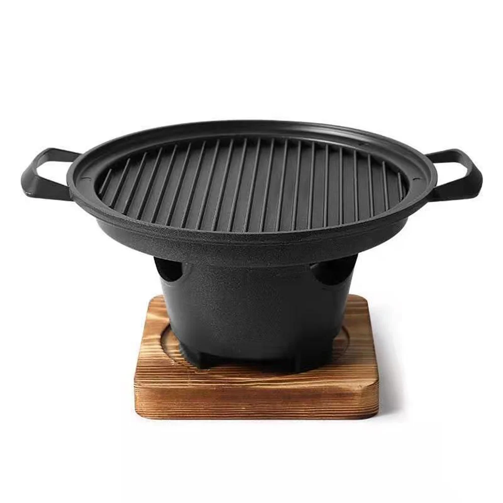

High Quality BBQ Grill Japanese Alcohol Stove One Person Home Barbecue Grill Outdoor BBQ Oven Plate Roasting Cooker Meat Tools