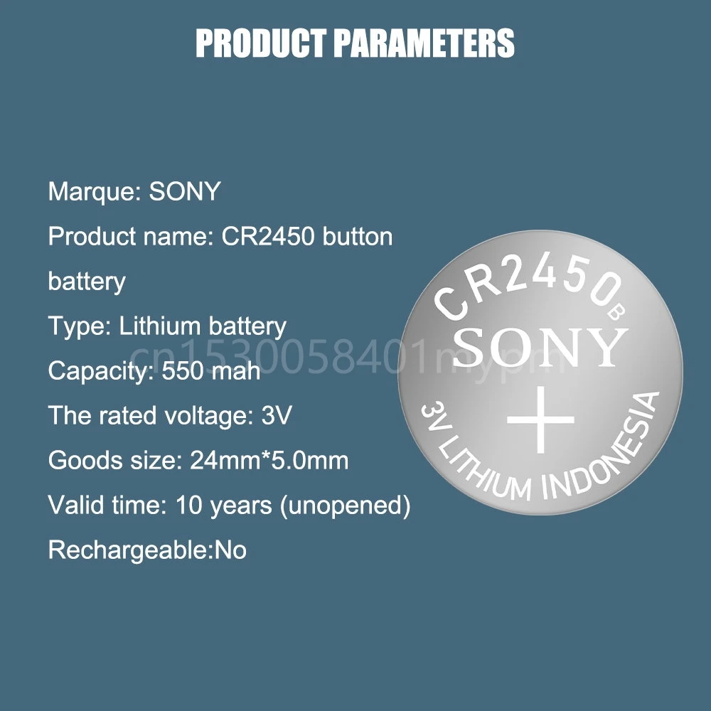 100% Оригинальный Sony CR2450 CR 2450 3V литиевые батареи DL2450 BR2450 LM2450 для часов