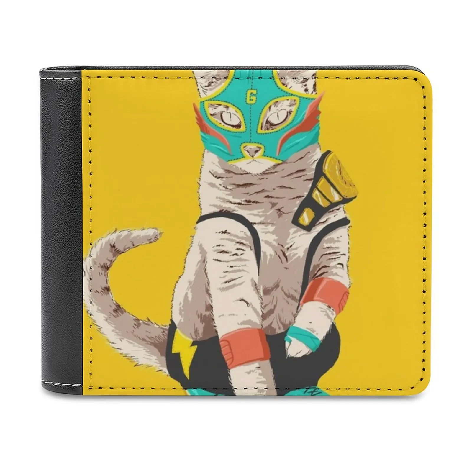 

Новинка, мужские кошельки El Gato Asesino, мужской кошелек, мужской кошелек высокого качества, кошка, рестлер, борьба