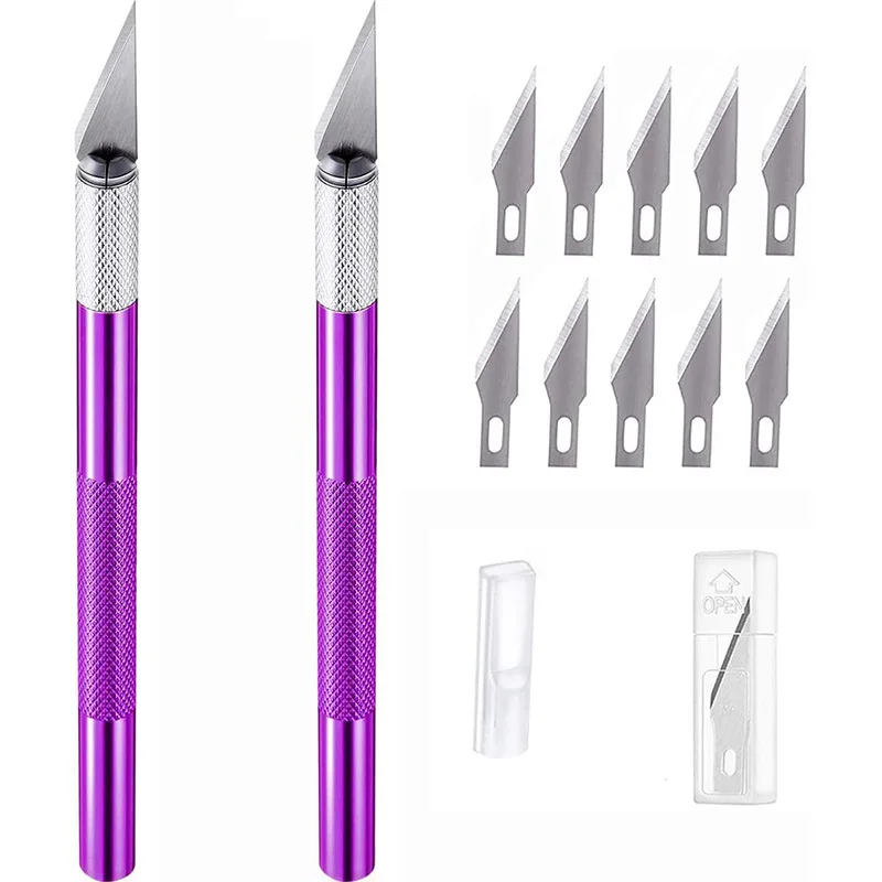 

Anti-Slip Metal Scalpel Tool Kit Carving Craft Knife Carving Blade DIY Repair Hand Tools Paper Cut Model Carving Knife
