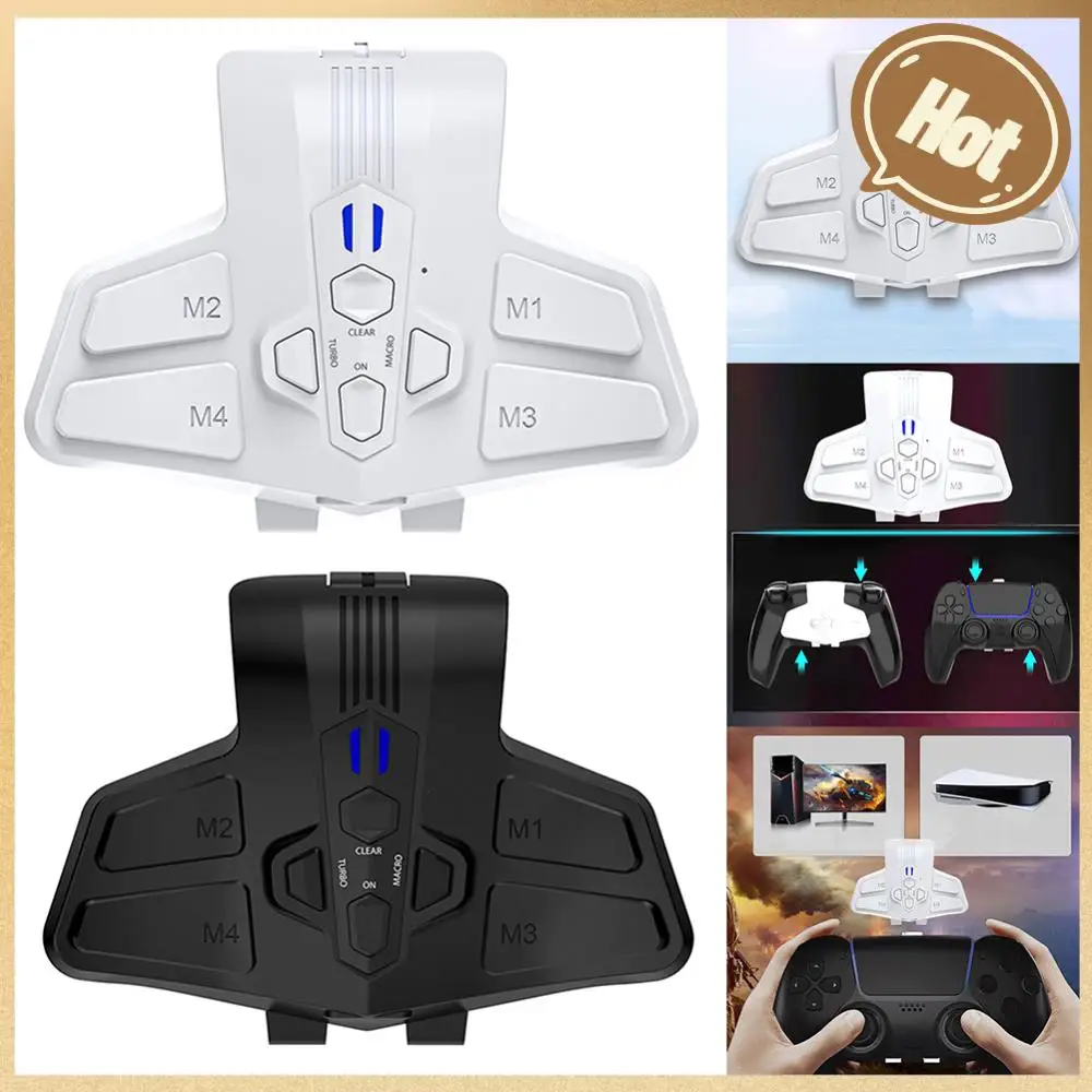 

Back Buttons & Backplate Remap Kit Programmable Back Paddles Attachment with Turbos Macro for PS5 Dual Sense Controller PC