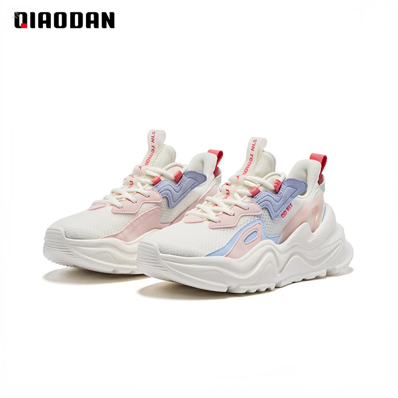 QIAODAN Running Shoes for Women 2023 Autumn Trainers Sporty Outdoor Walking Jogging Shoes Trainer Couple Sneakers XM26210353