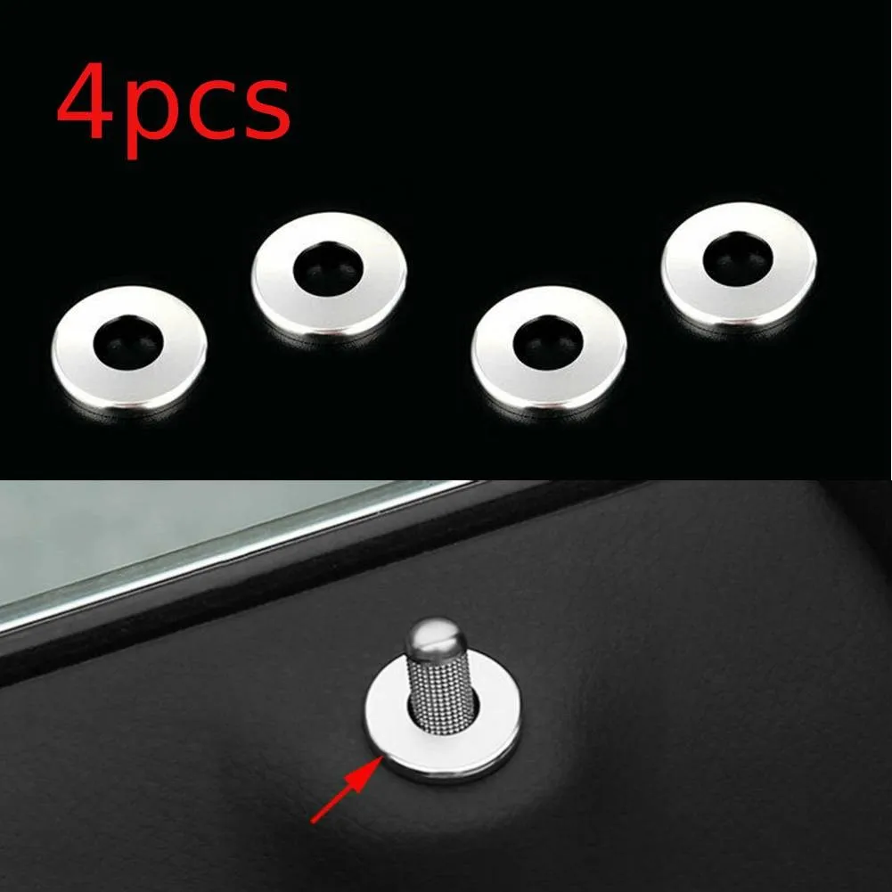 

4Pcs Aluminum Door Lock Pins Pin Cover Trims Fit For Mercedes-Benz C E GLC Class W205 Automobiles Interior Accessories