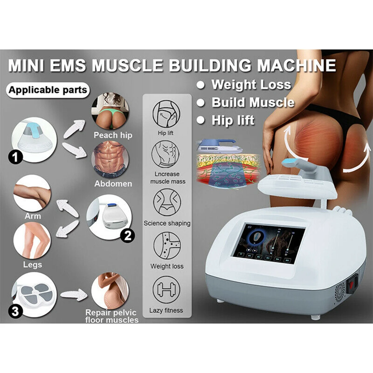 

EMSlim Personal Portable Electromagnetic Body Slimming Muscle Stimulate Fat Removal Body Slimming Build Muscle Sculpting Machine