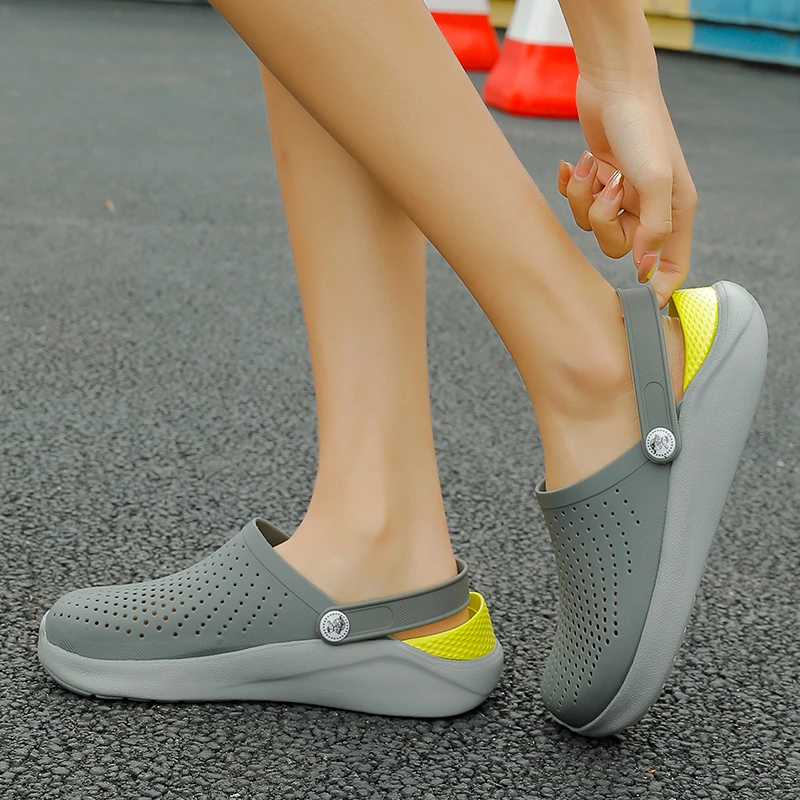 Мужские сандалии с отверстиями модная резиновая обувь для мужчин садовая