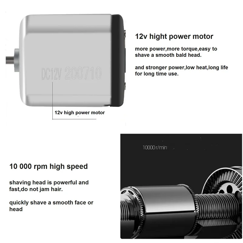 Проводная электрическая бритва с сеткой профессиональная для бритья лысины