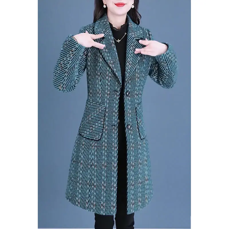 Высококачественный женский костюм с воротником женское пальто на осень и зиму