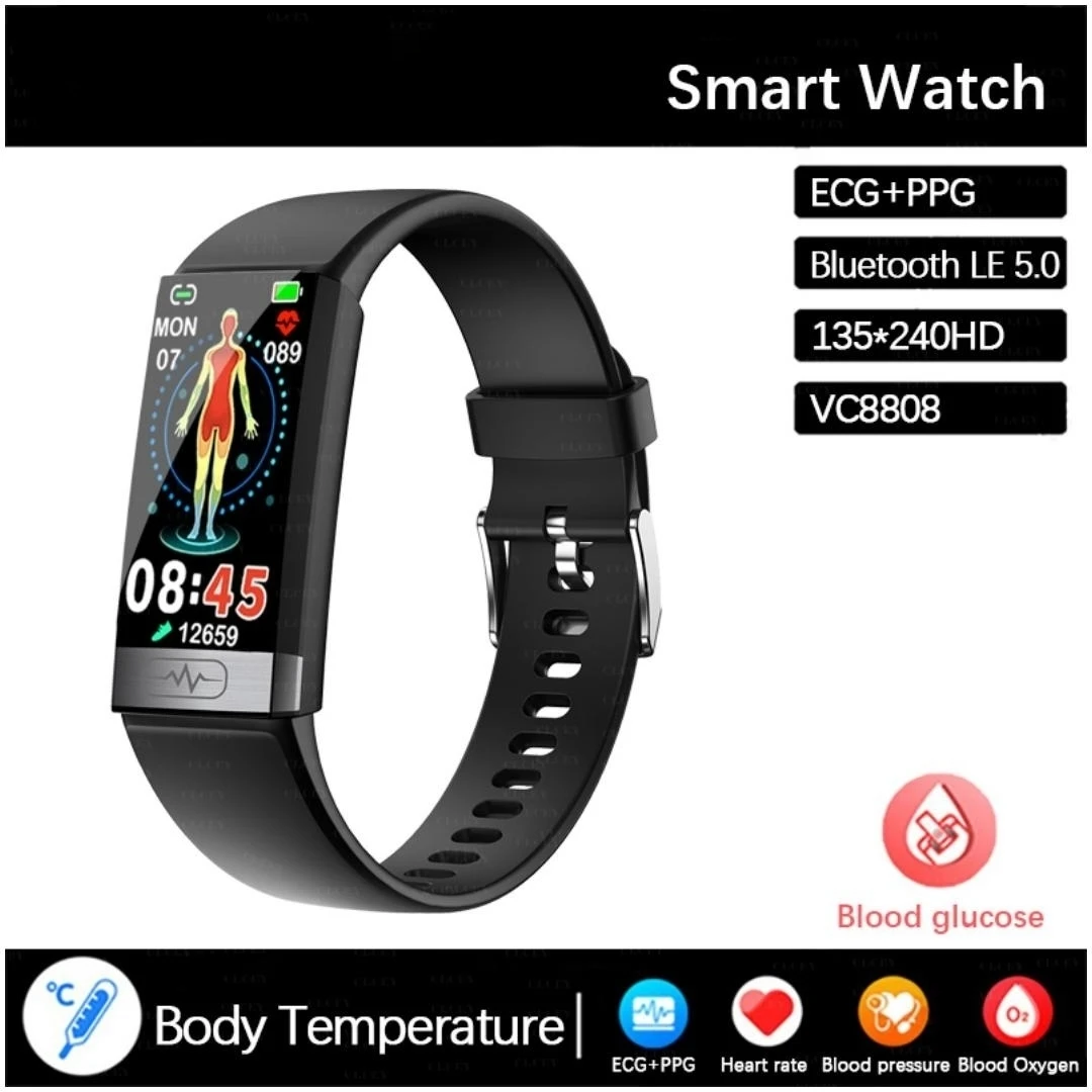 

New Healthy Blood Glucose Smart Watch Men ECG+PPG Monitoring Blood Pressure Bluetooth Call NFC Lady Smartwatch For Huawei 2023