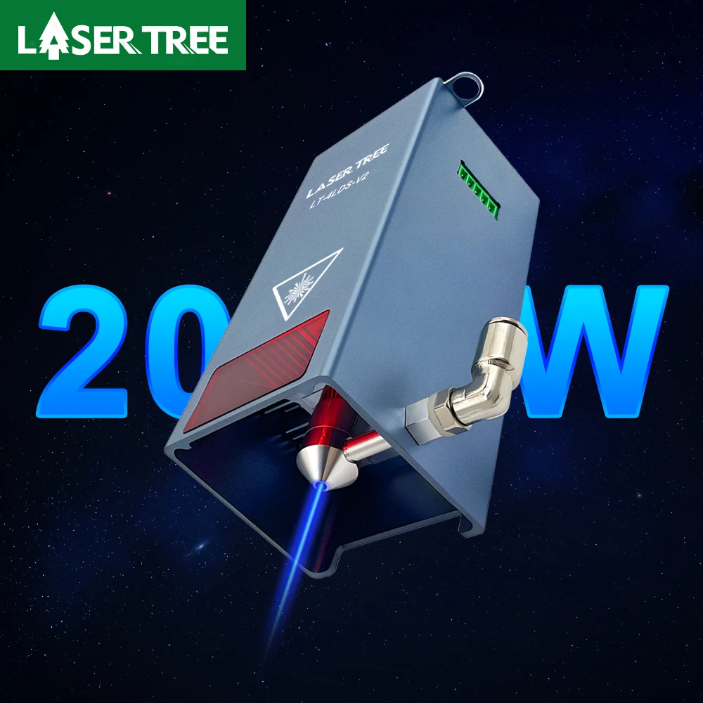 LASER TREE 20W Diodes Laser Head With Air Assist 4-Beam Compressed Module For CNC Laser Engraver Cutting Machine Wood DIY Tools