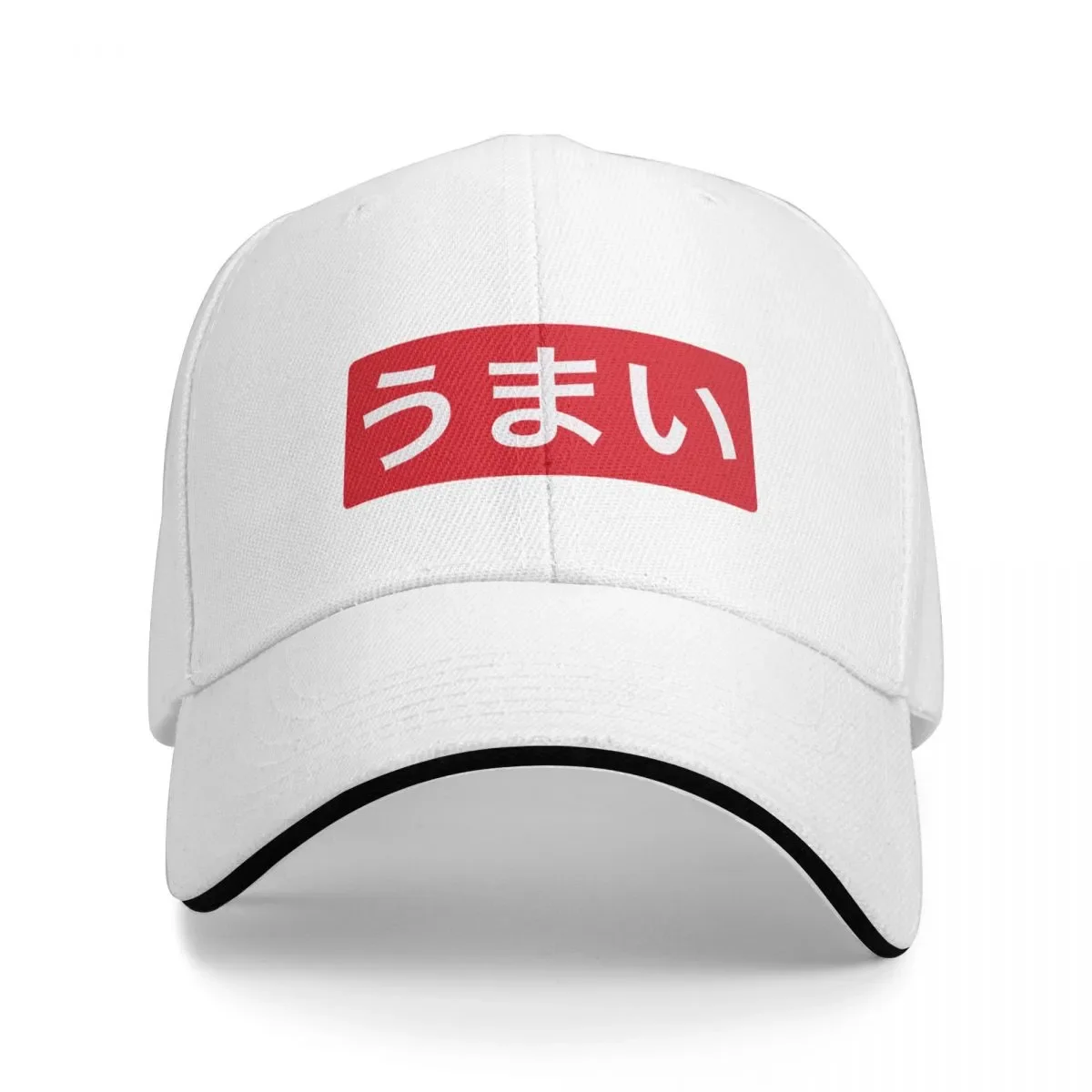 

New Umai (Delicious in japanese) red backgroundCap Baseball Cap hat luxury brand Hood golf hat men Women's