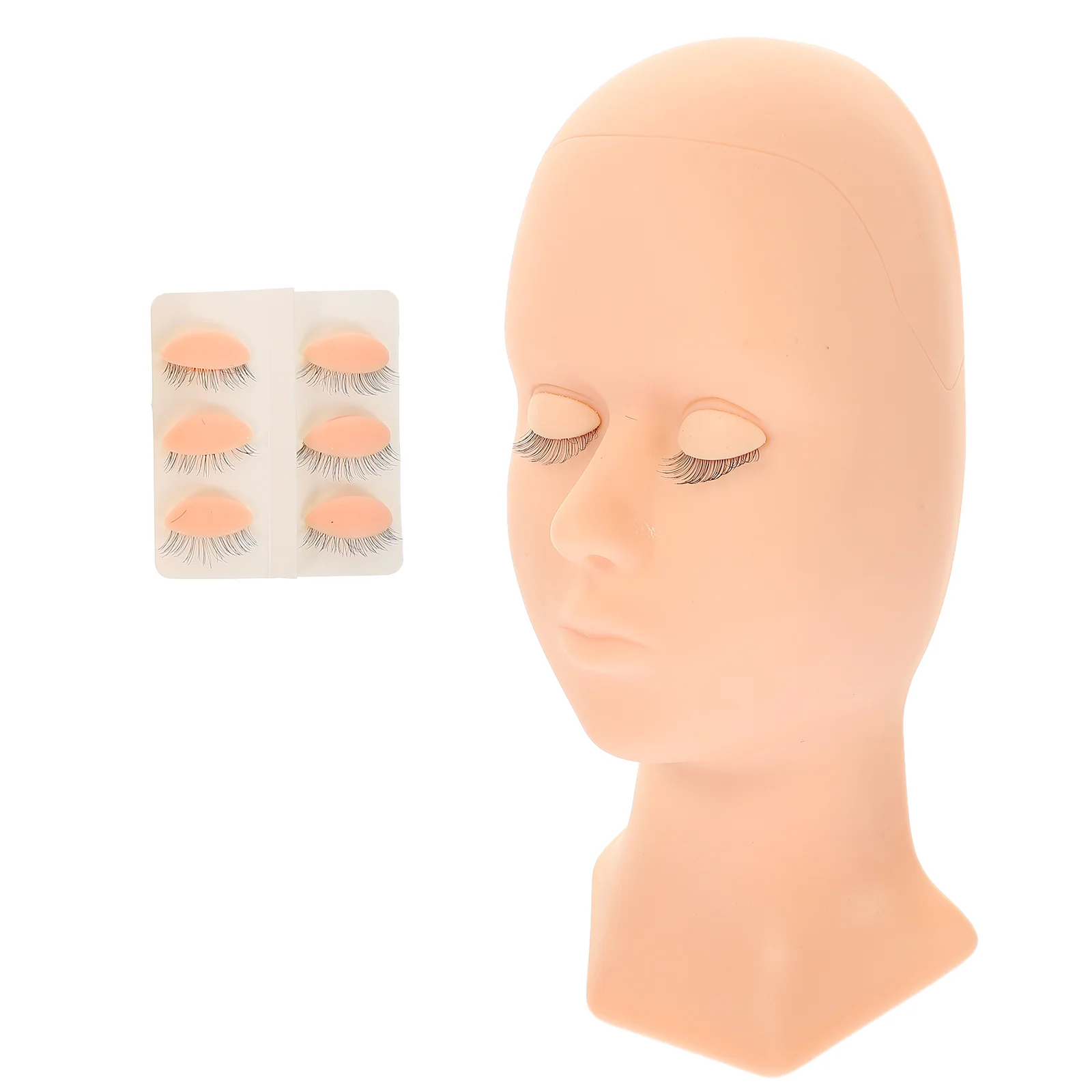

Head Mannequin Lash Eyelash Training Practice Eyelids Extension Silicone Model Lashes Extensions Makeupeye Eyelashes Graft
