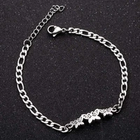 tulx stainless steel charm bracelet for women cute animal link chain bracelets girls kids everyday jewelry pulseras