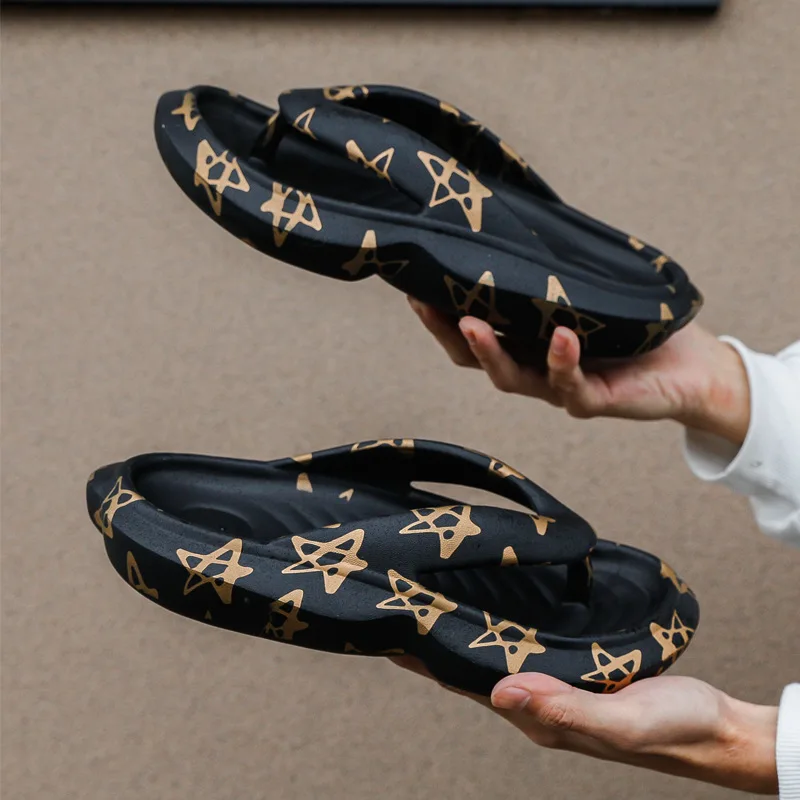 

Men and Women Slippers Thick Soles Slippers Summer Beach Eva Soft Soles Slip Sandals Leisure Indoor Bathroom Non-slip Shoes