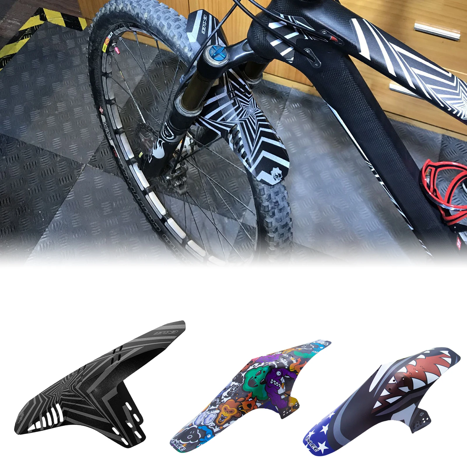 

Mountain Bike Mudguard Bike Folding Bicycle Mud Guards Front And Rear Bike Suitable Cycling Mountain Road Bikes Easy To Install