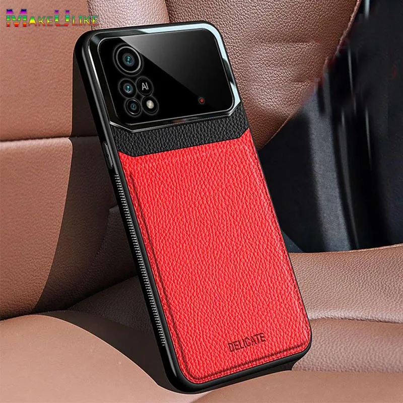 

Hybrid Case for Poco M4 Pro 4G Case Leather Acrylic Ultra Thin Shockproof Case for Xiaomi Poco X4 GT M4 X3 M3 Pro 5G F3 F4 Cover