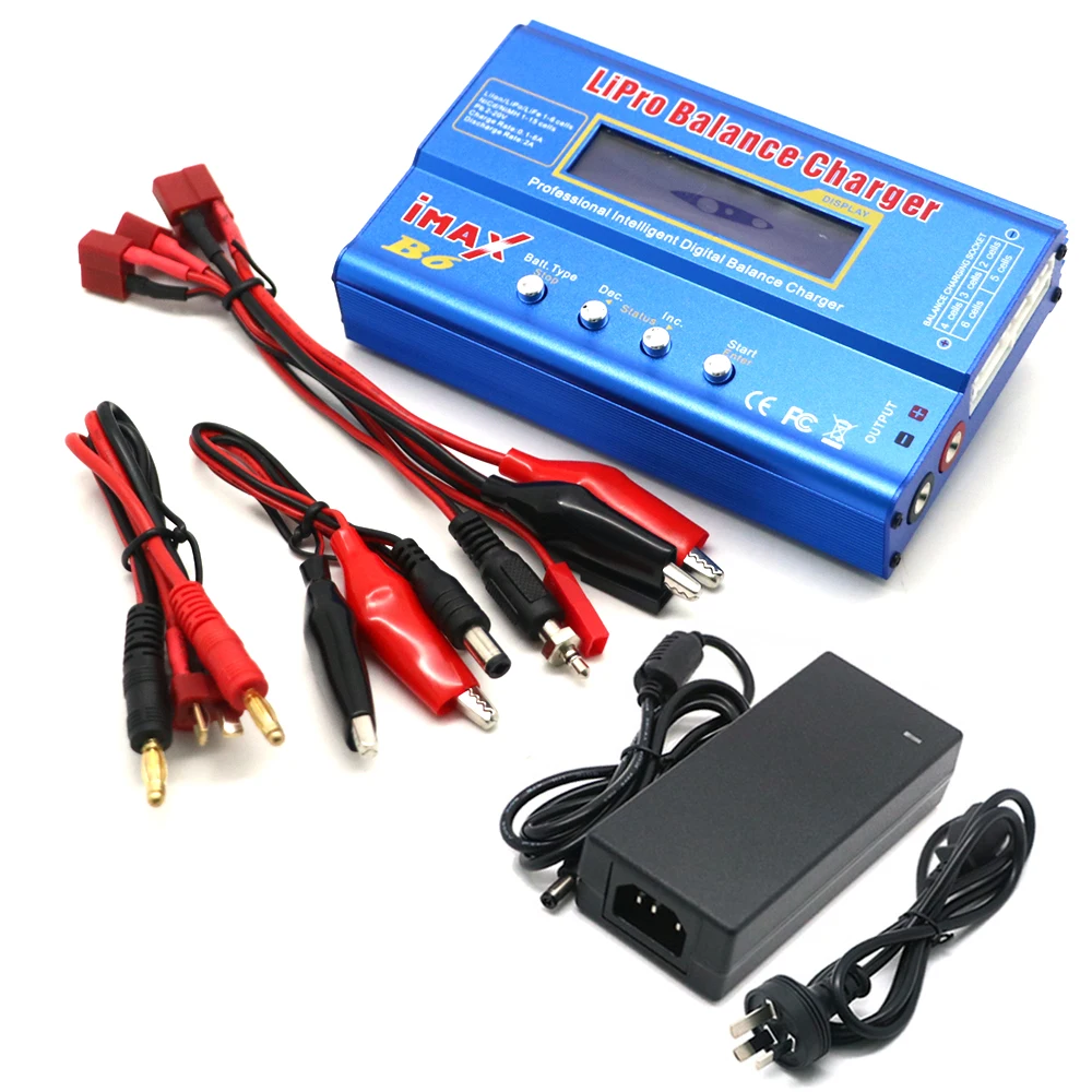 IMAX B6 80W Lipo Charger T/Tamiya/XT60 Plug For NiMh Li-ion Ni-Cd Lipo Battery Balance Discharger+12V 5A Adapter For Rc Charger