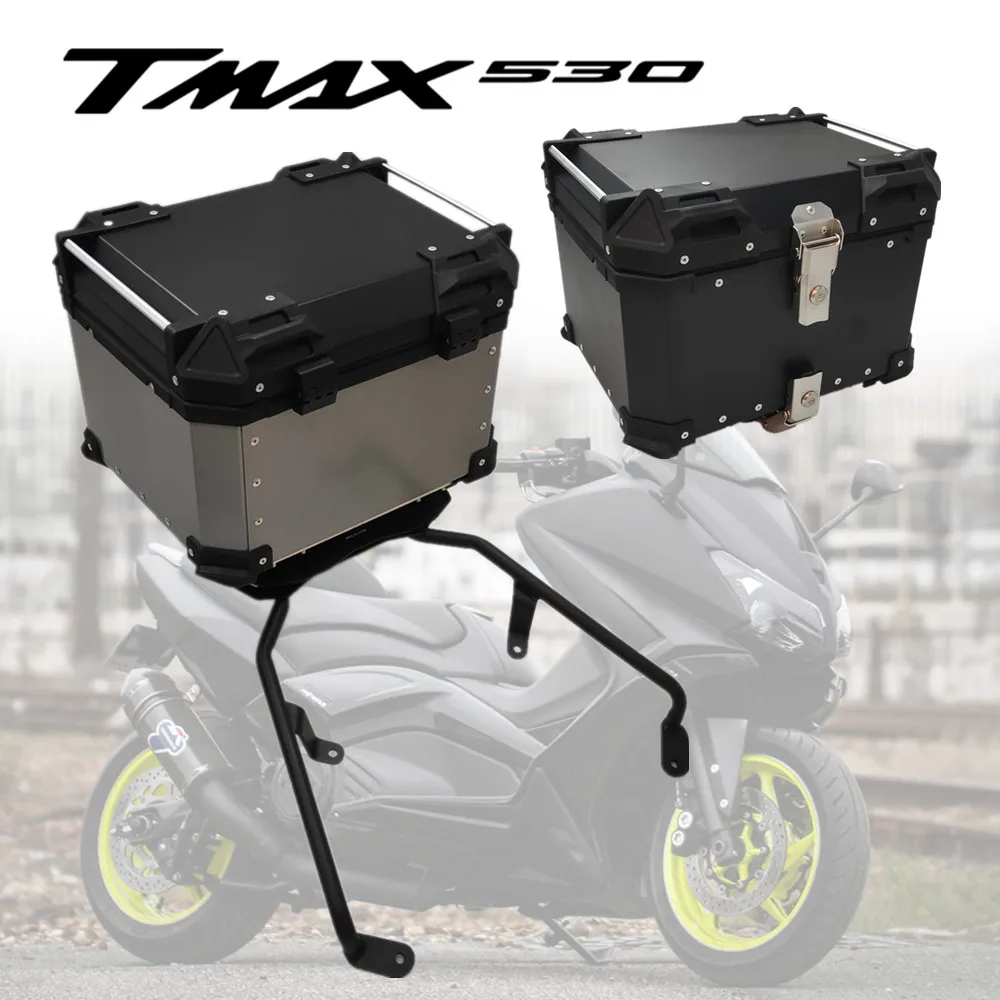 

Aluminum Alloy Box 45L 55L Motorcycle for Yamaha TMAX530 2012-2013-2014-2015-2016 Trunk Storage Top Tail Box Rear Luggage Case