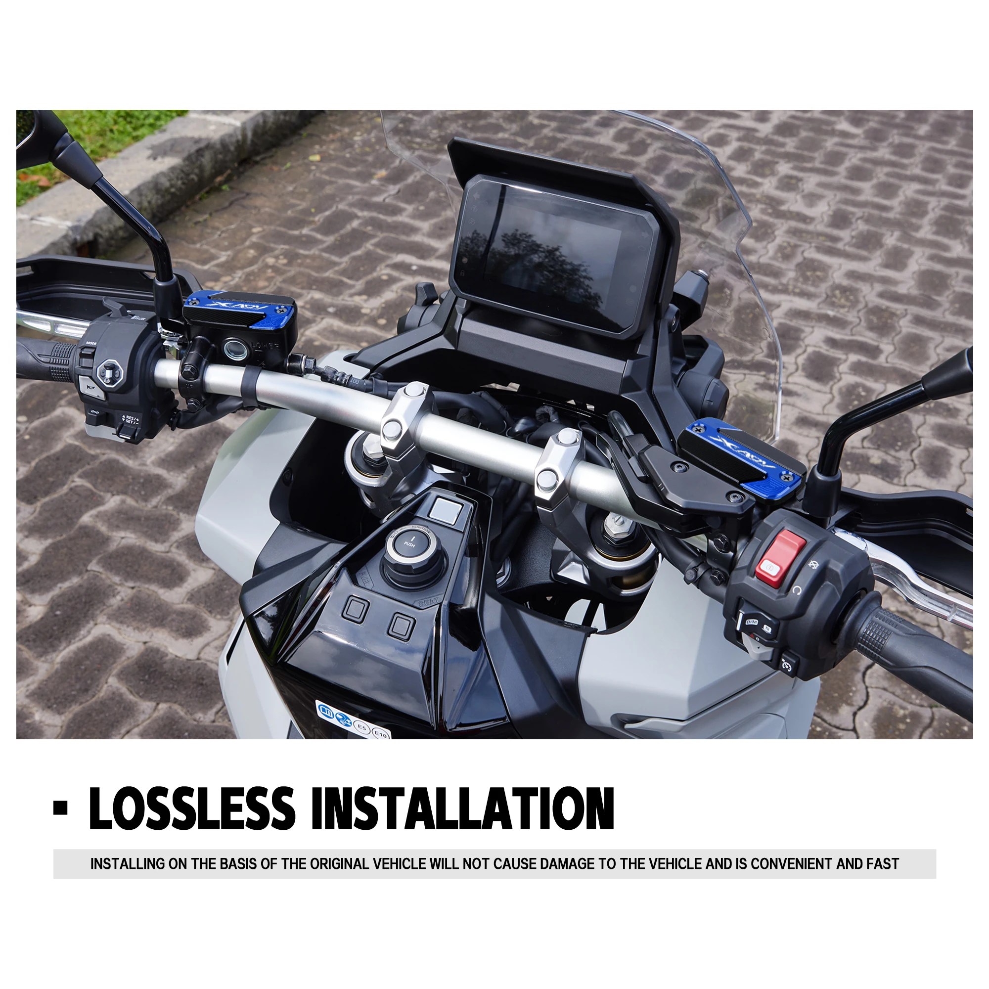 Для мотоцикла Honda XADV X-ADV 750 X ADV 750 XADV750: Декоративная крышка бачка переднего тормозного жидкостного резервуара с ЧПУ (art.: 3920d932c2dca) - 3920d932c2dca