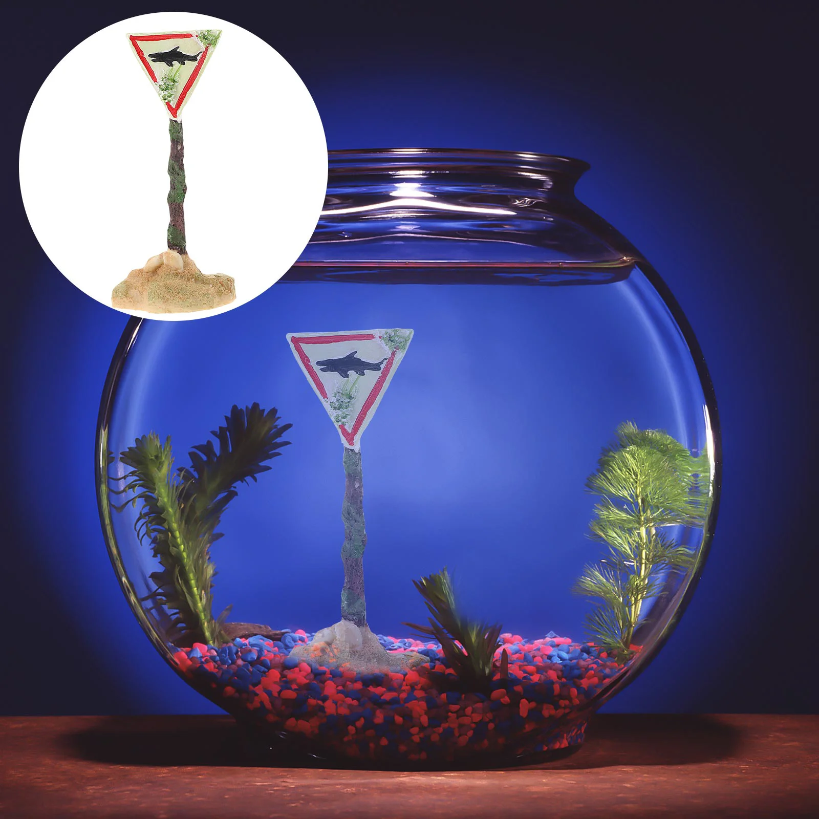 

Warning Signs Warning Board Funny Aquarium Aquarium Supplies Small Tank Aquarium Landscape Ornament 5. 4X12CM