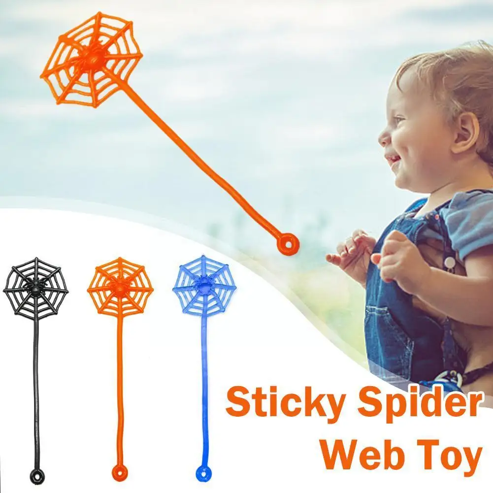 

Забавная липкая пауковая паутина, эластичная растягивающаяся игрушка для Хэллоуина, полезные Детские липкие игрушки для детей на день рождения, карнавал, товары для рук V3H9