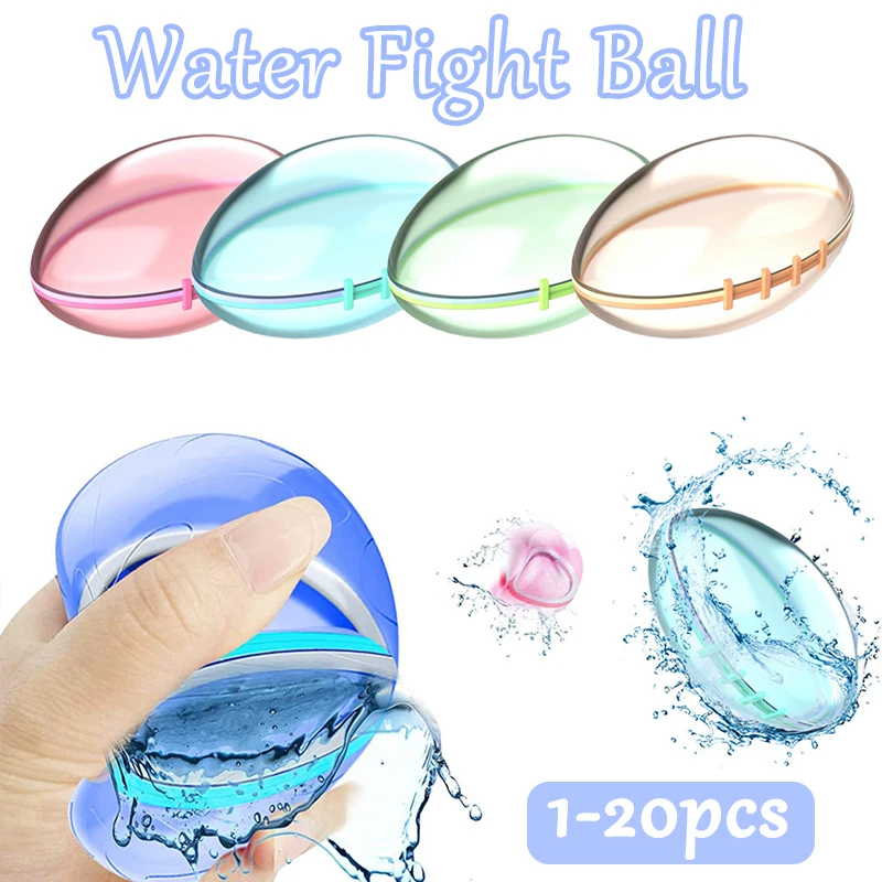 

Water Bomb Splash Balls Reusable Water Balloons Absorbent Ball Outdoor Pool Beach Play Toy Pool Party Favors Water Fight Games